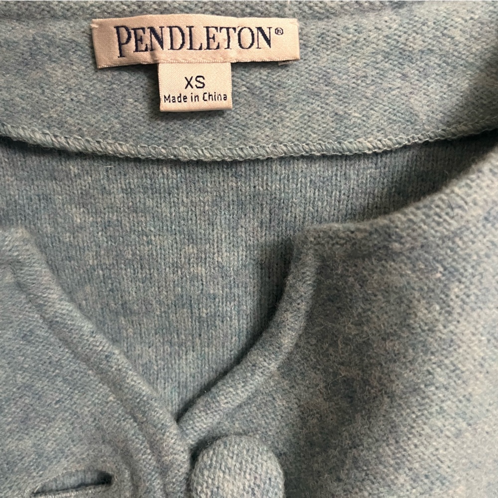 Pendleton Blue Embroidered Button Cardigan - image 7